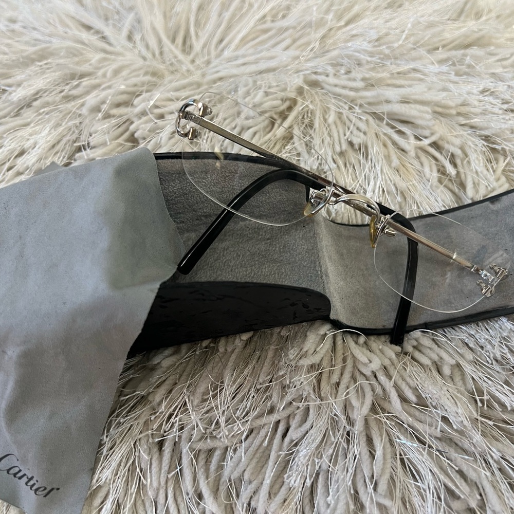 Carter Signature C Rimless Rectangular Eye Glasses - Picture 3 of 10